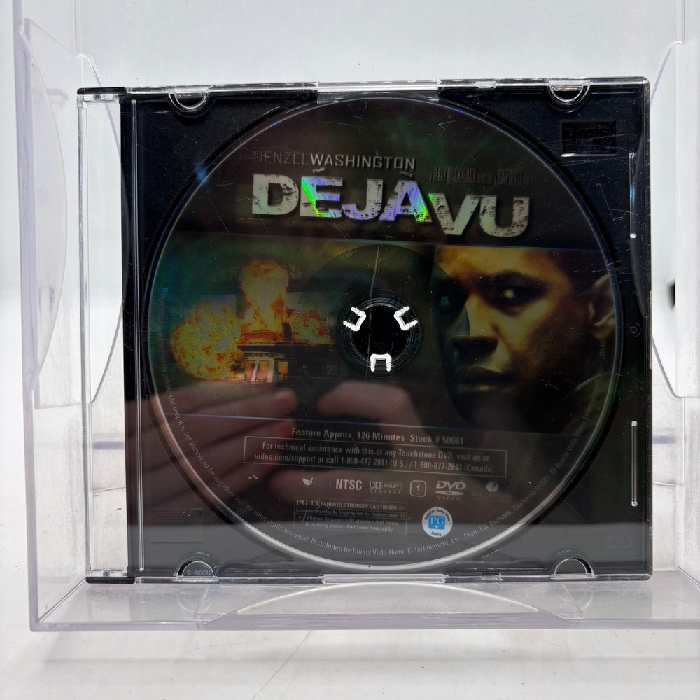 Deja Vu DVD Denzel Washington Sci-Fi Action Thriller Movie 2006 Tony Scott